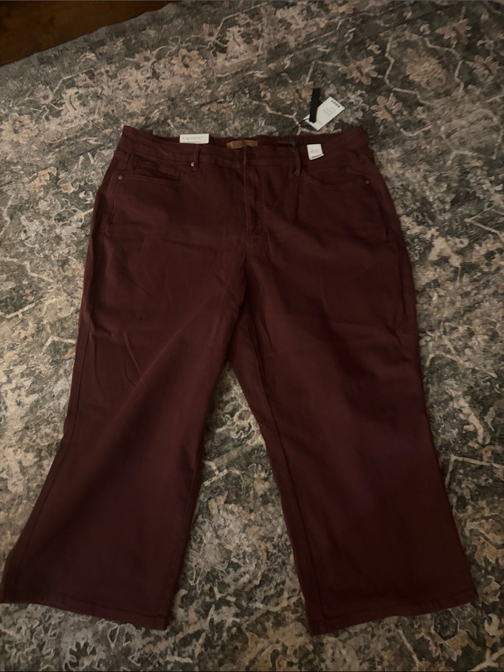 Judy Blue Burgundy Wide-Leg Jeans women’s 24w NEW NWT